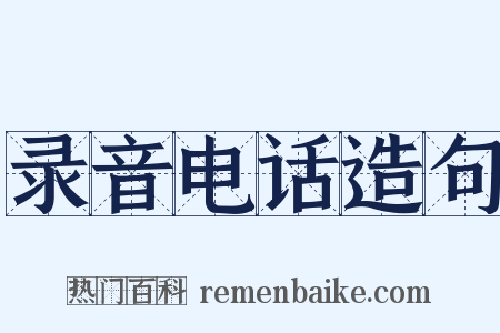 录音电话造句是什么意思的图片